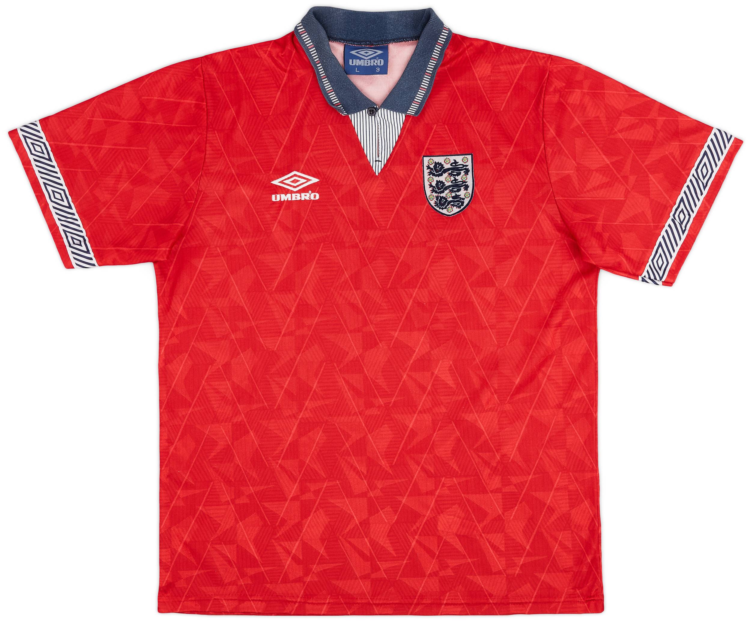 1990-92 England Away Shirt - 8/10 - (L)