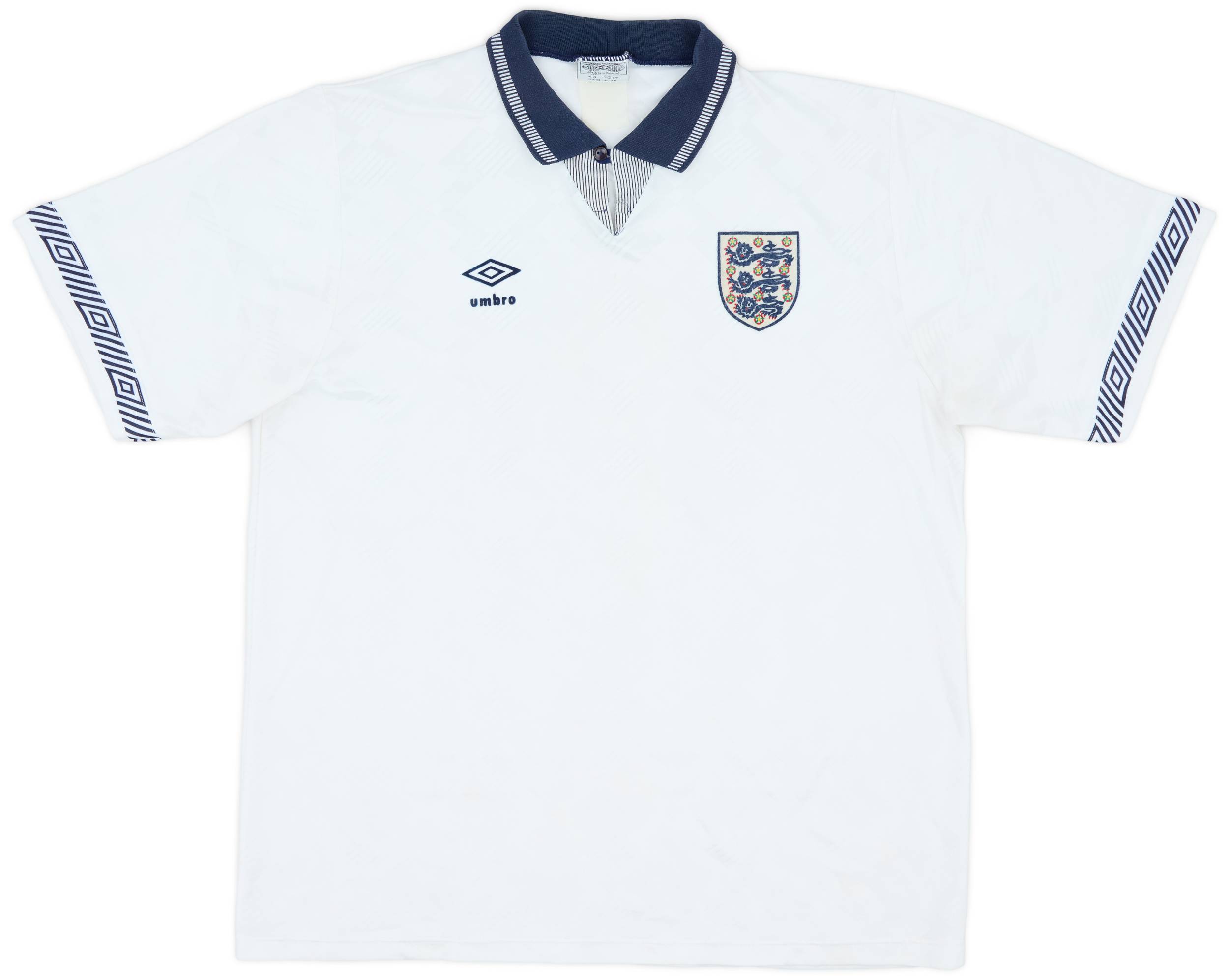 1990-92 England Home Shirt - 7/10 - (XL)
