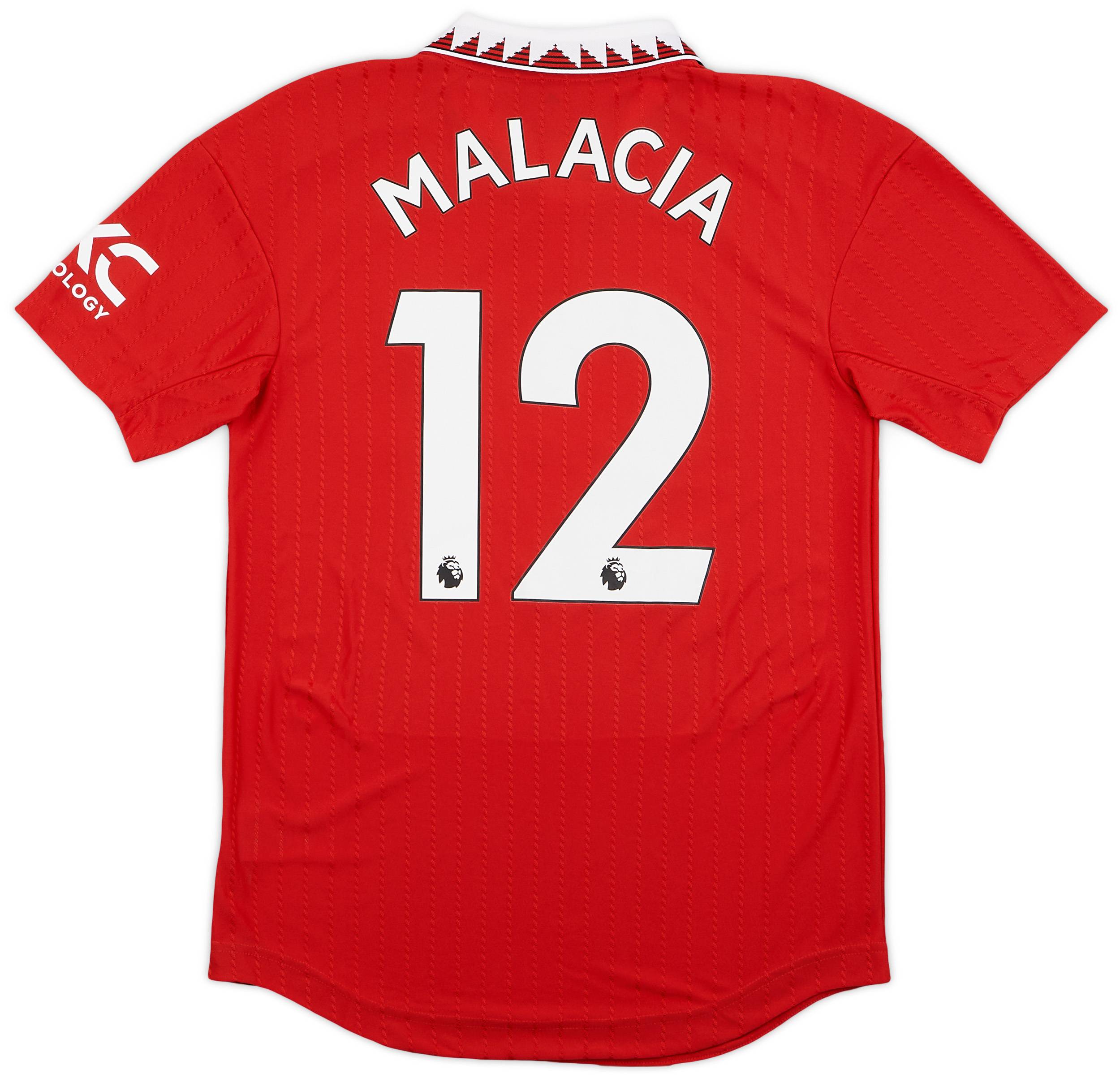 2022-23 Manchester United Authentic Home Shirt Malacia #12 (S)