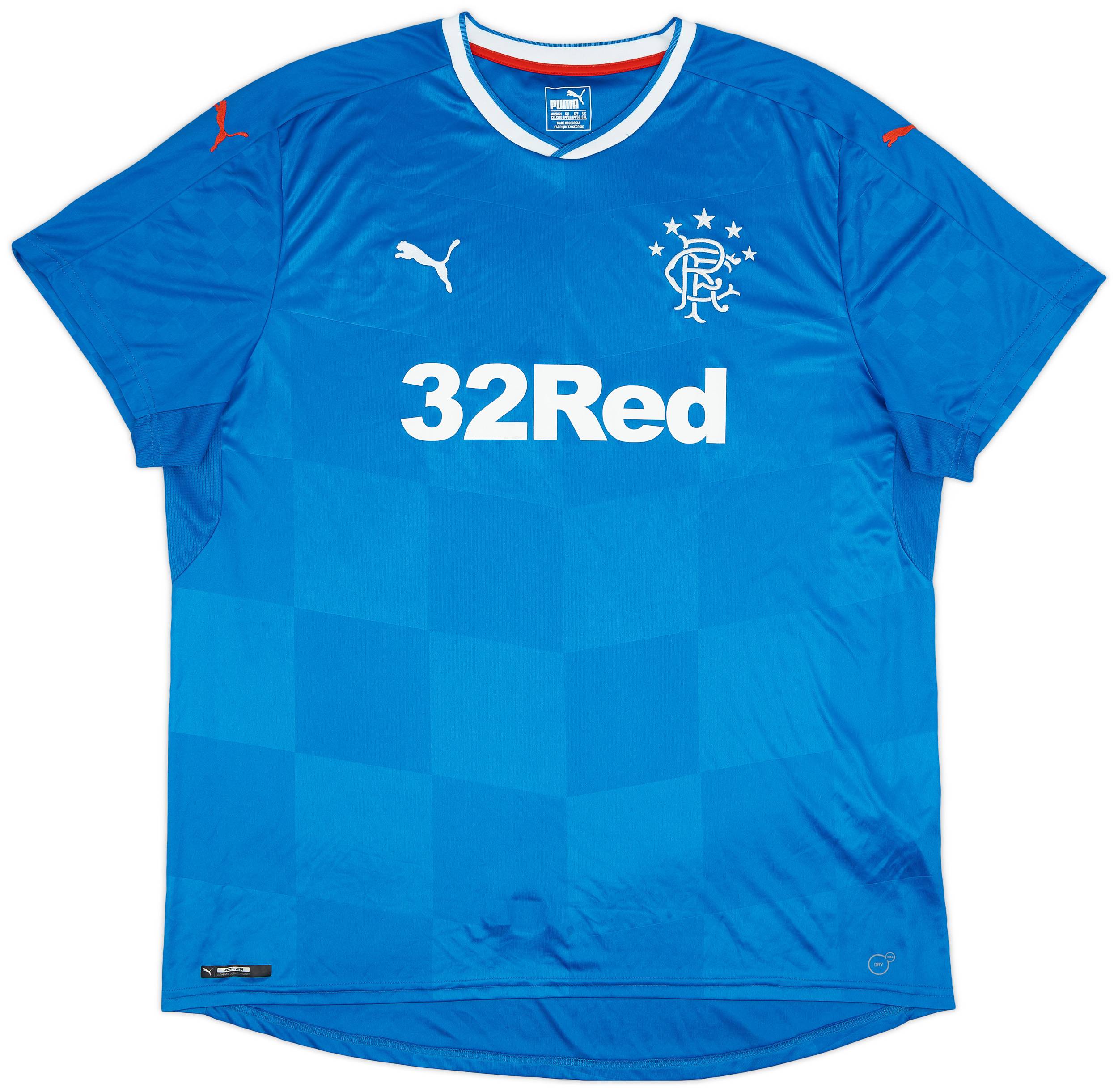 2016-18 Rangers Home Shirt - 9/10 - (3XL)