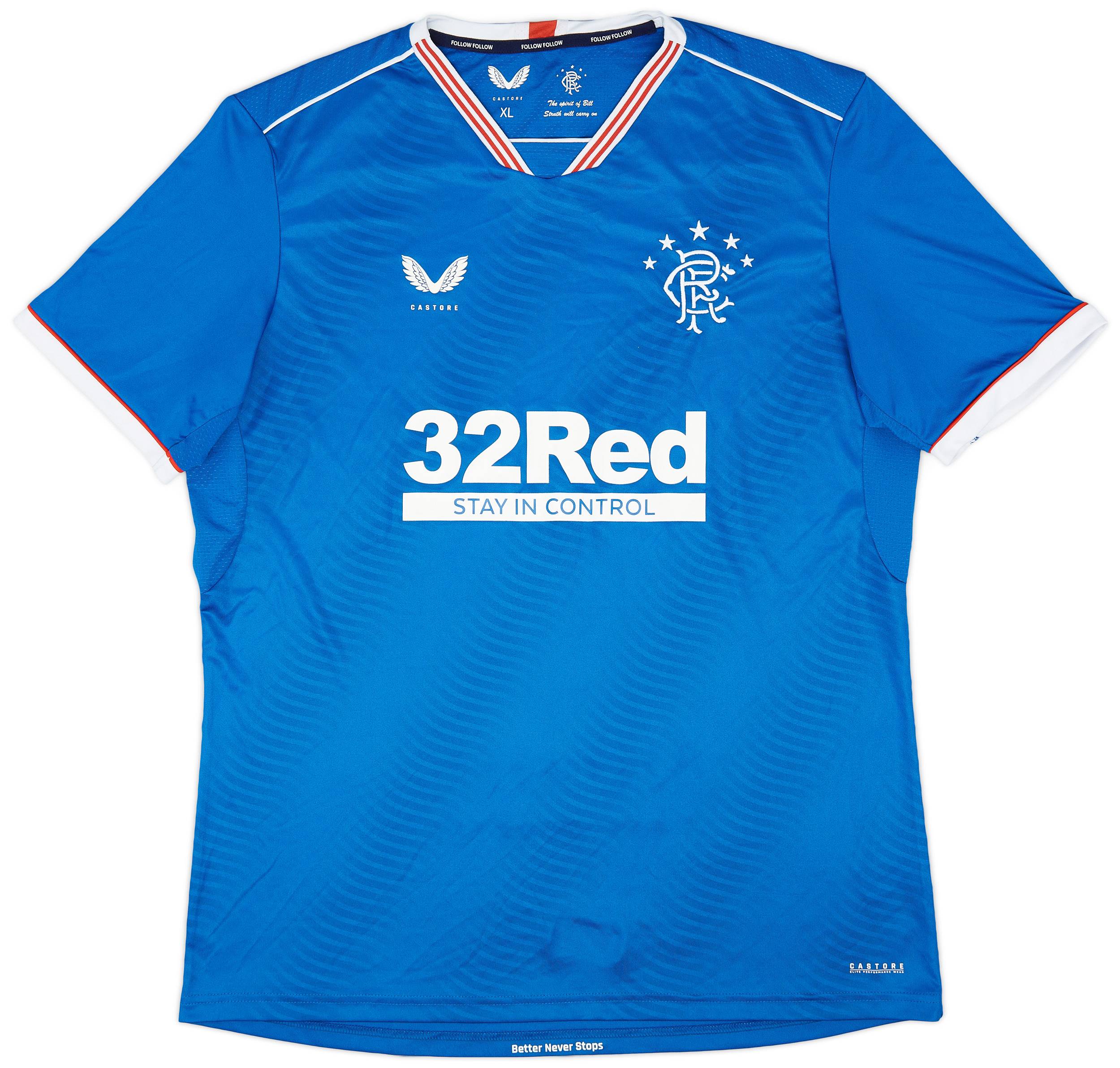 2020-21 Rangers Home Shirt - 9/10 - (XL)
