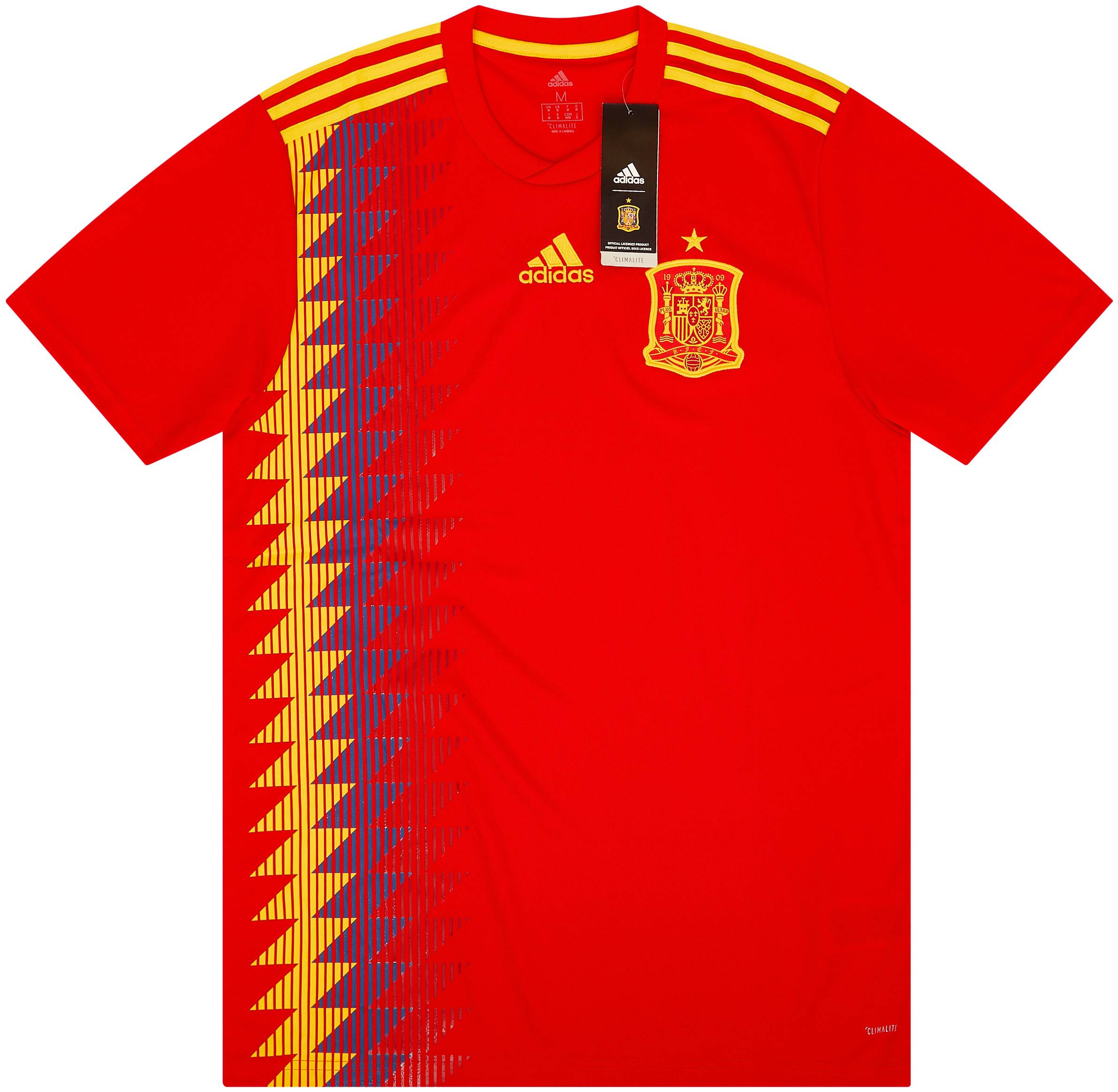 2018-19 Spain Home Shirt - Very Good 7/10 - (M)