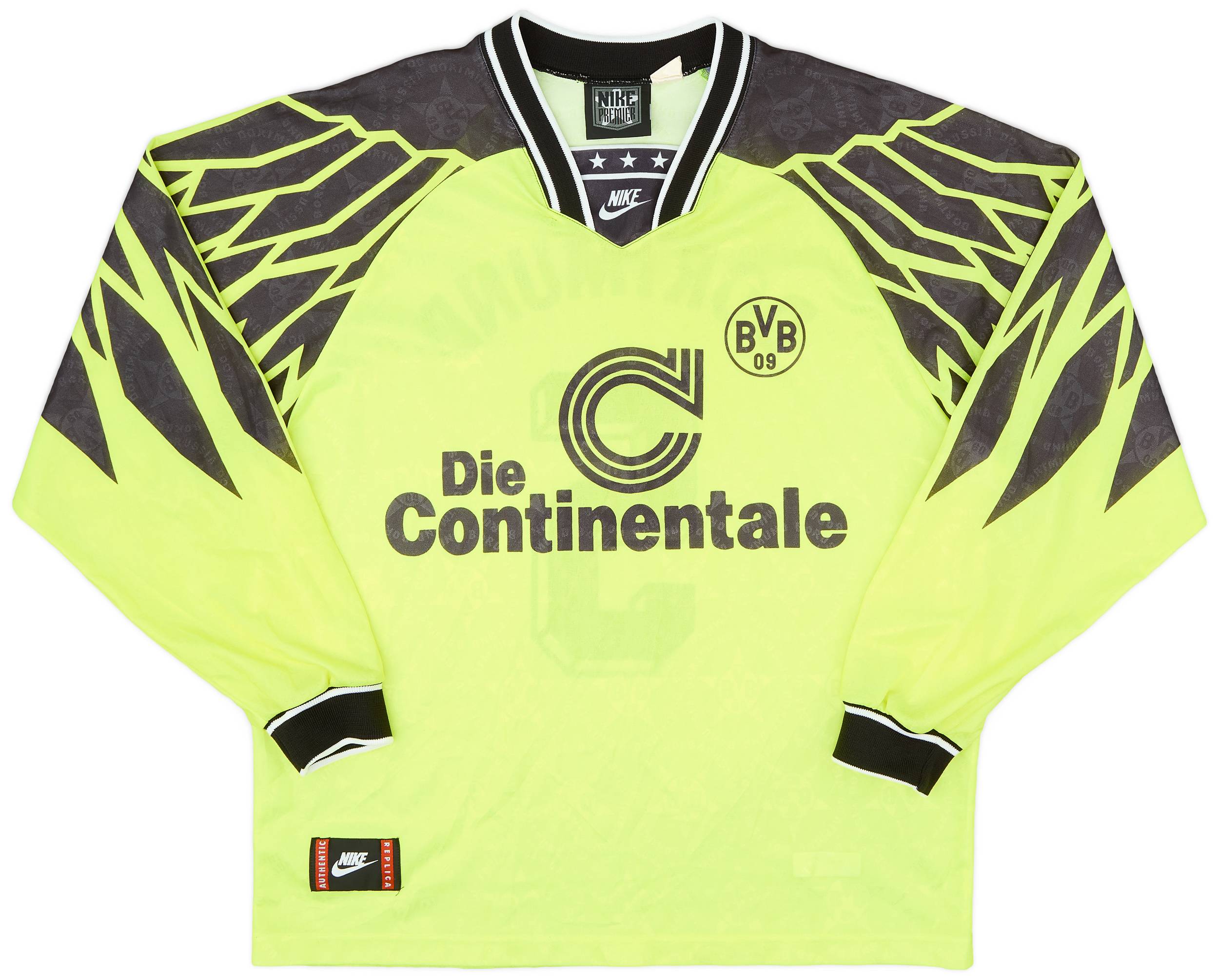 1994-95 Borussia Dortmund Home L/S Shirt #5 - 8/10 - (XL)
