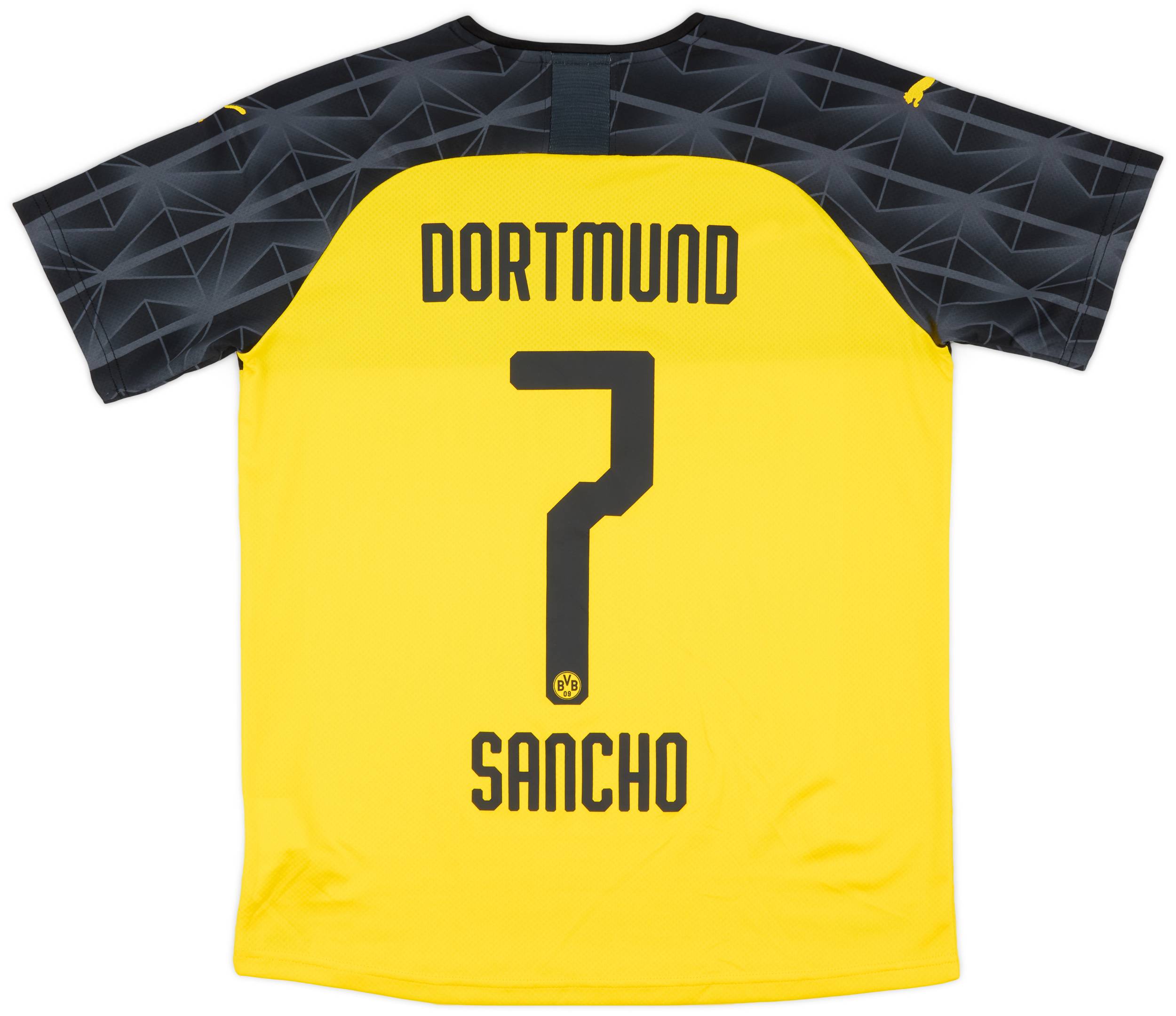 2019-20 Borussia Dortmund European Home Shirt Sancho #7 - 9/10 - (XL.Boys)