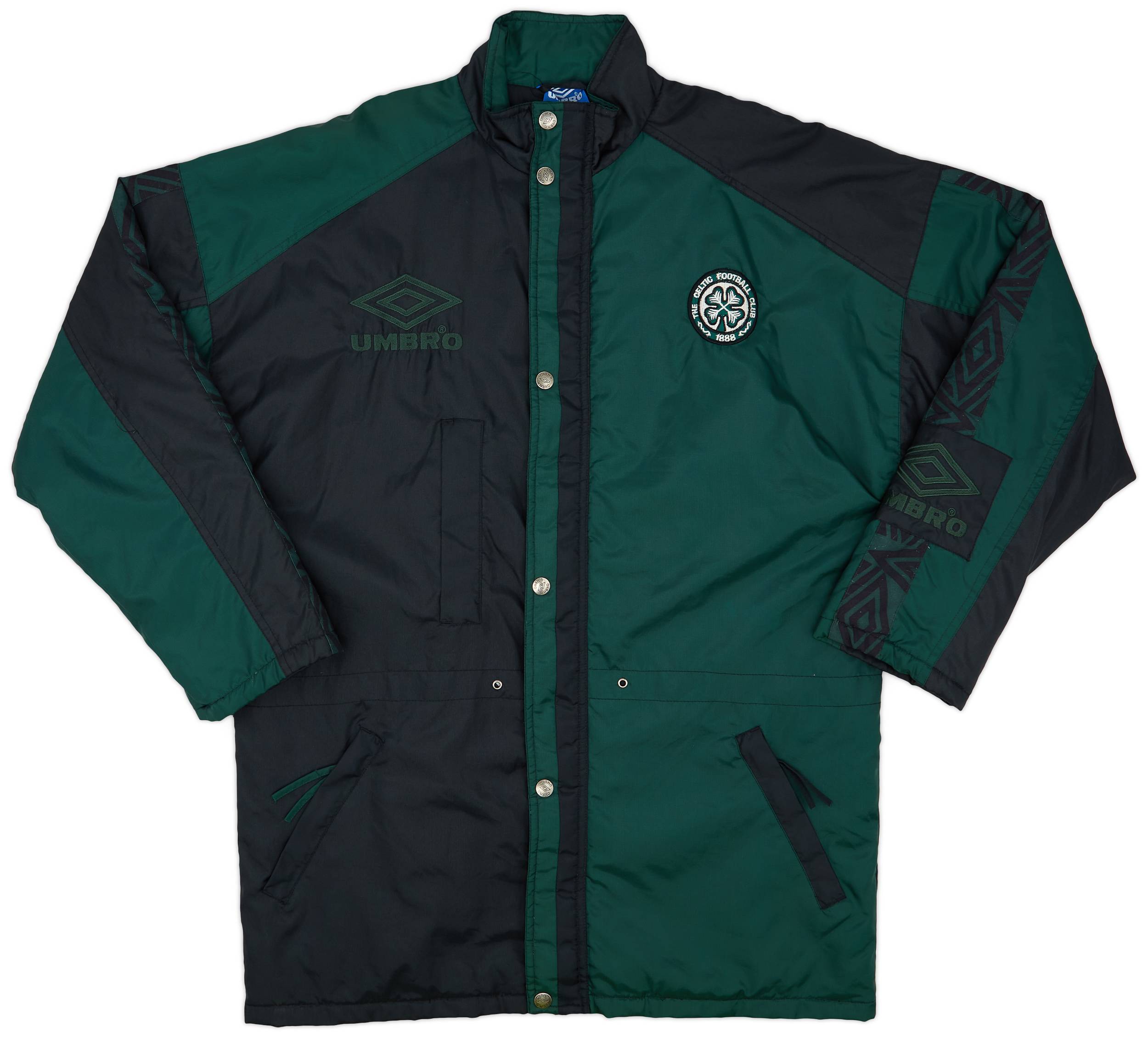 1992-93 Celtic Umbro Padded Bench Coat - 9/10 - (M)