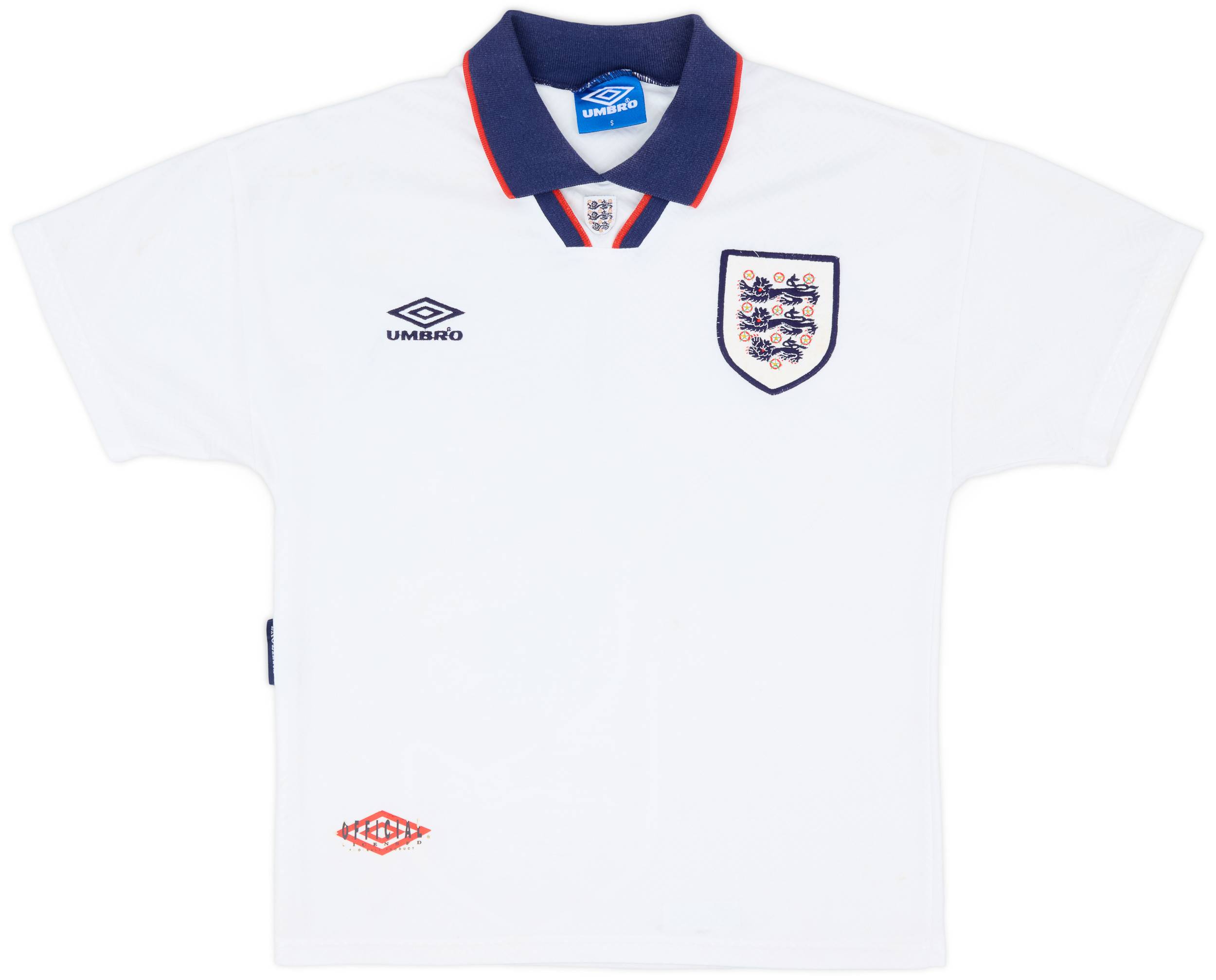 1993-95 England Home Shirt - 6/10 - (S)