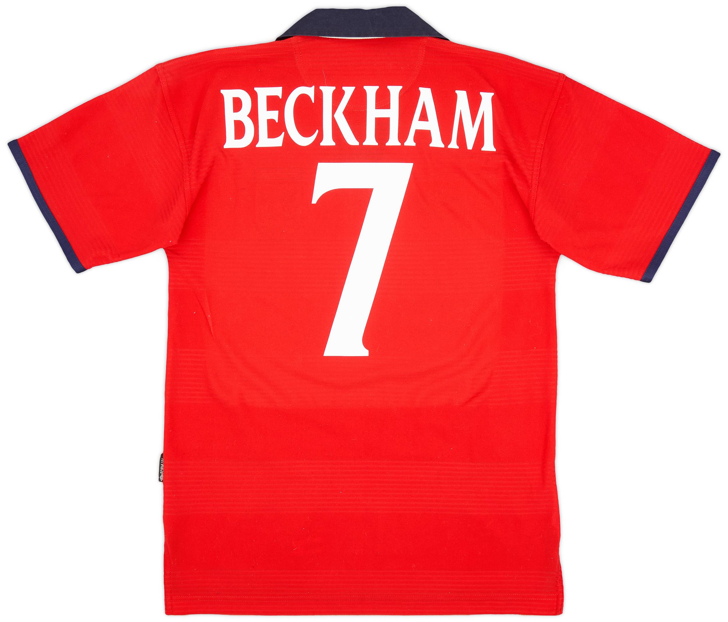 1999-01 England Away Shirt Beckham #7 - 5/10 - (XL)