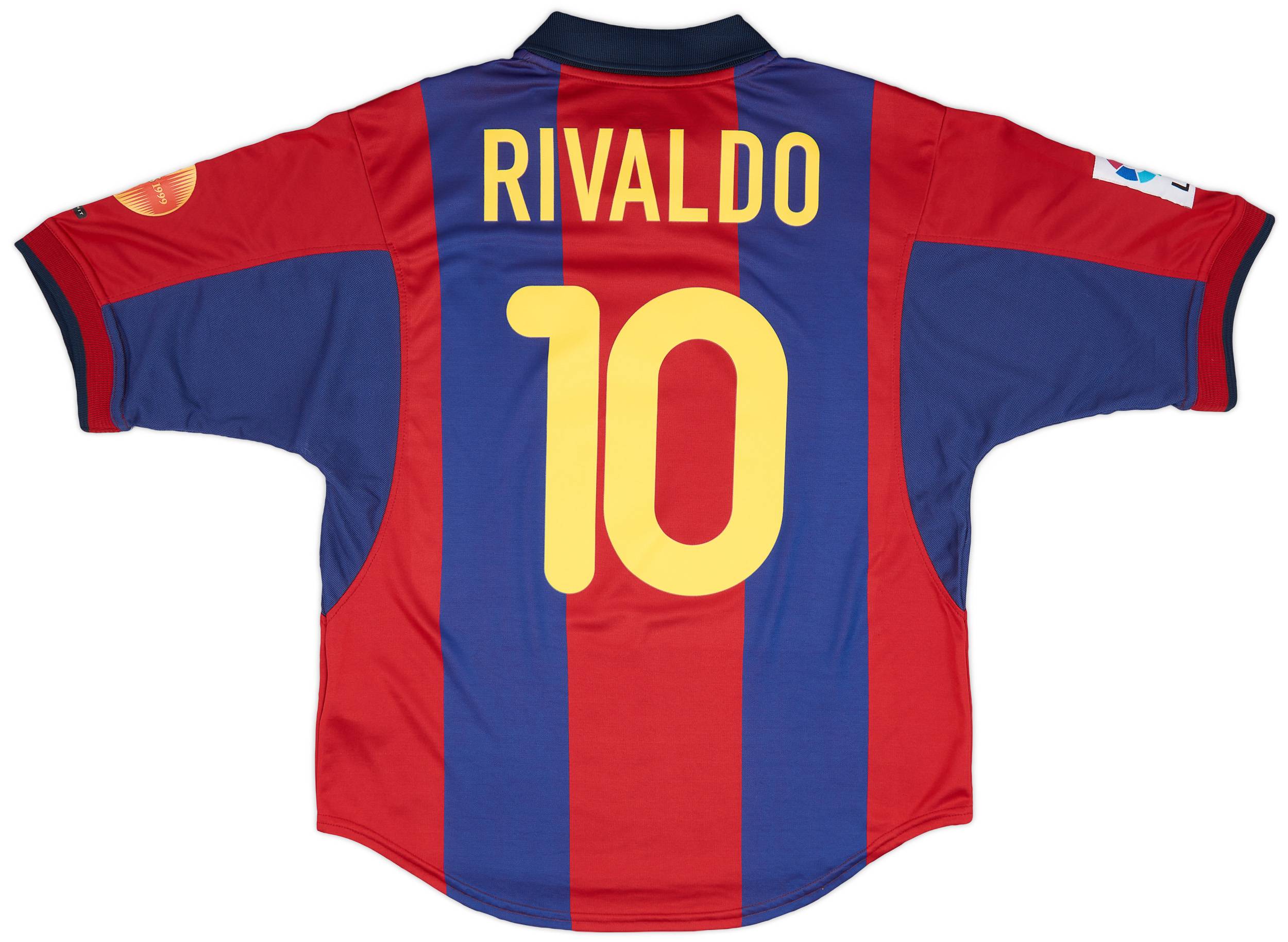 2000-01 Barcelona Home Shirt Rivaldo #10 - 9/10 - (M)
