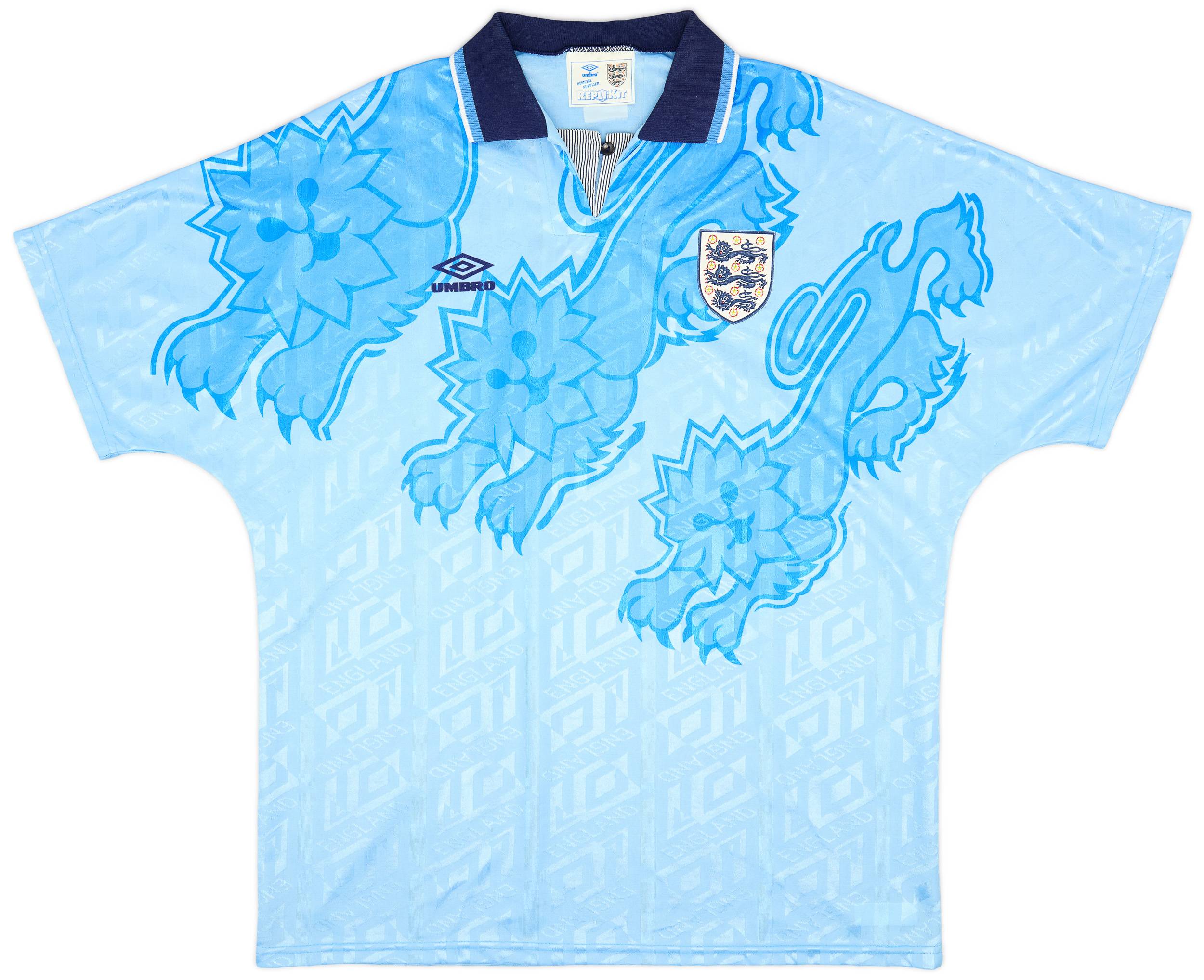 1992-93 England Third Shirt - 9/10 - (XXL)