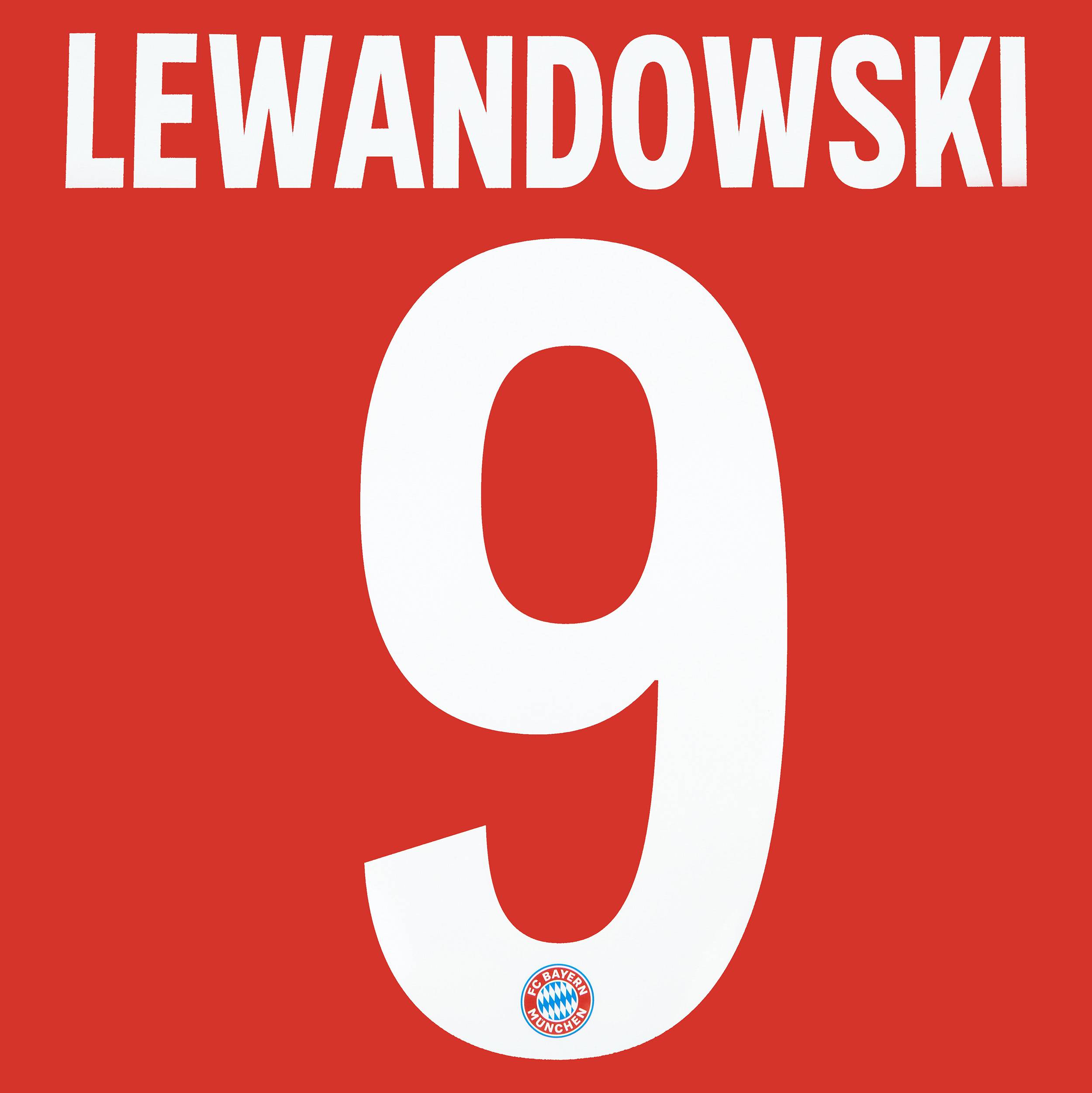 2019-21 Bayern Munich Home Lewandowski #9 Name Set