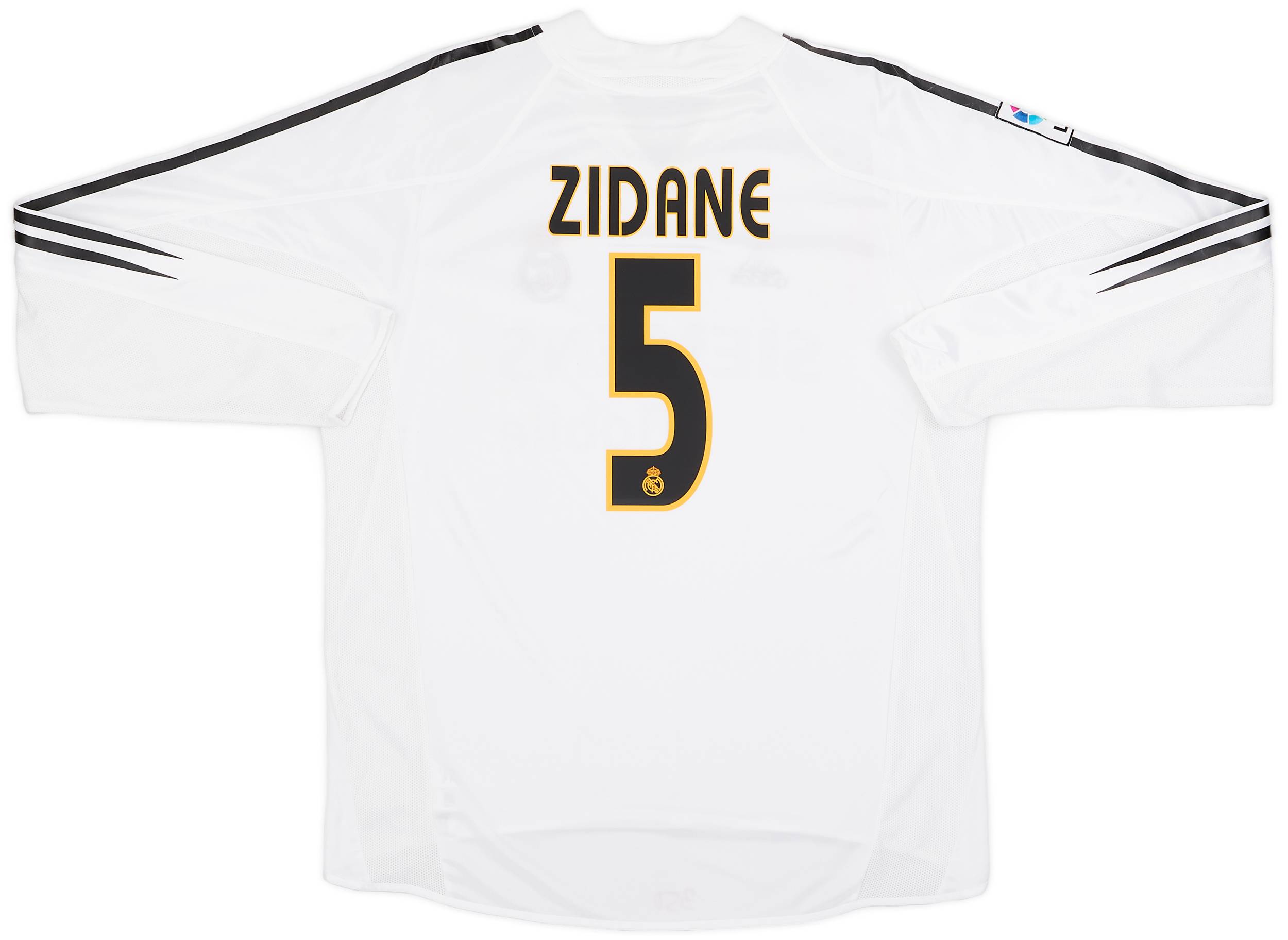2004-05 Real Madrid Home L/S Shirt Zidane #5 - 7/10 - (L)