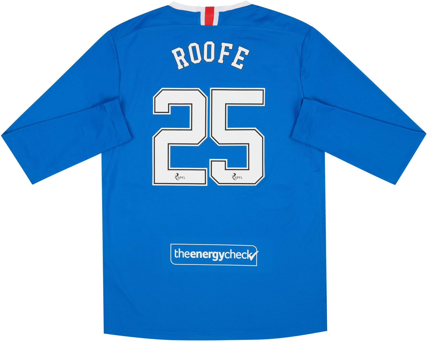 2020-21 Rangers Player Issue Pro Home L/S Shirt Roofe #25