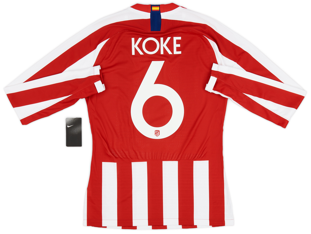 2019 20 Atletico Madrid Player Issue Vaporknit Domestic Home L S Shirt Koke 6 M