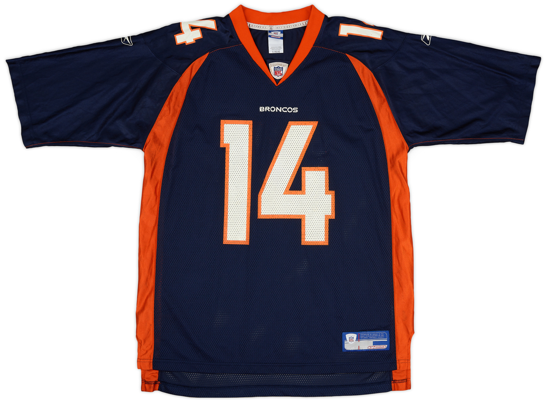 2002 Denver Broncos Griese 14 Reebok On Field Home Jersey