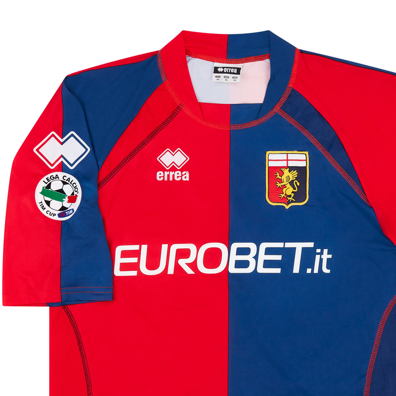 2006-07 Genoa Match Issue Coppa Italia Home Shirt Milanetto #77