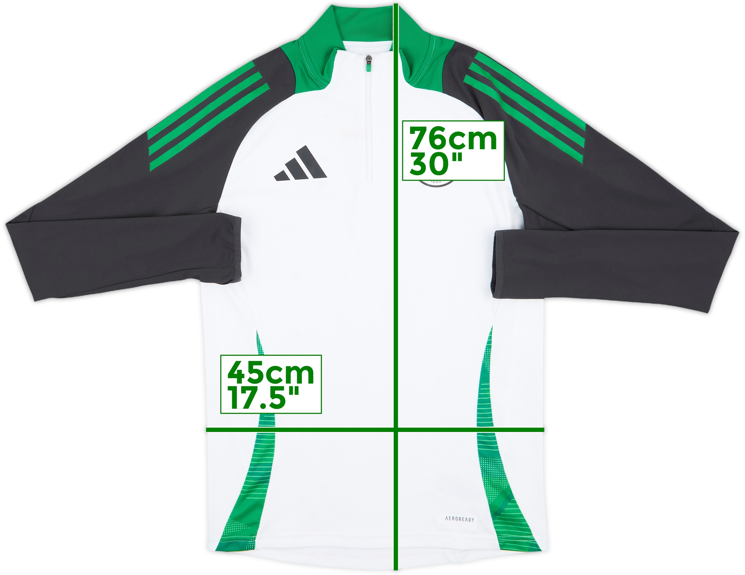 2024-25 Celtic adidas 1/4 Zip Drill Top - 6/10 - (S