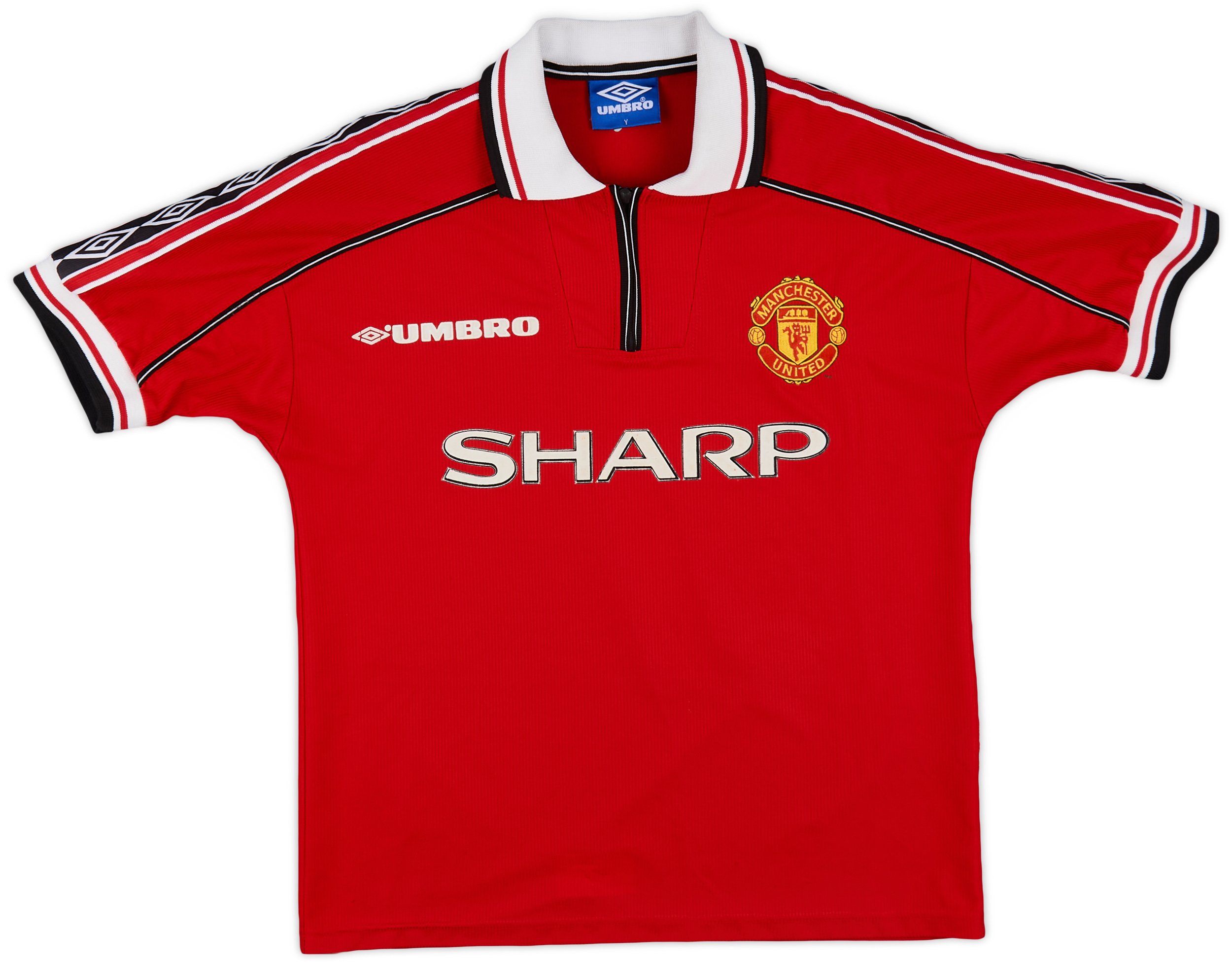 Umbro 1998-00 Manchester United Home Shirt Beckham #7 - 8/10 - (Y