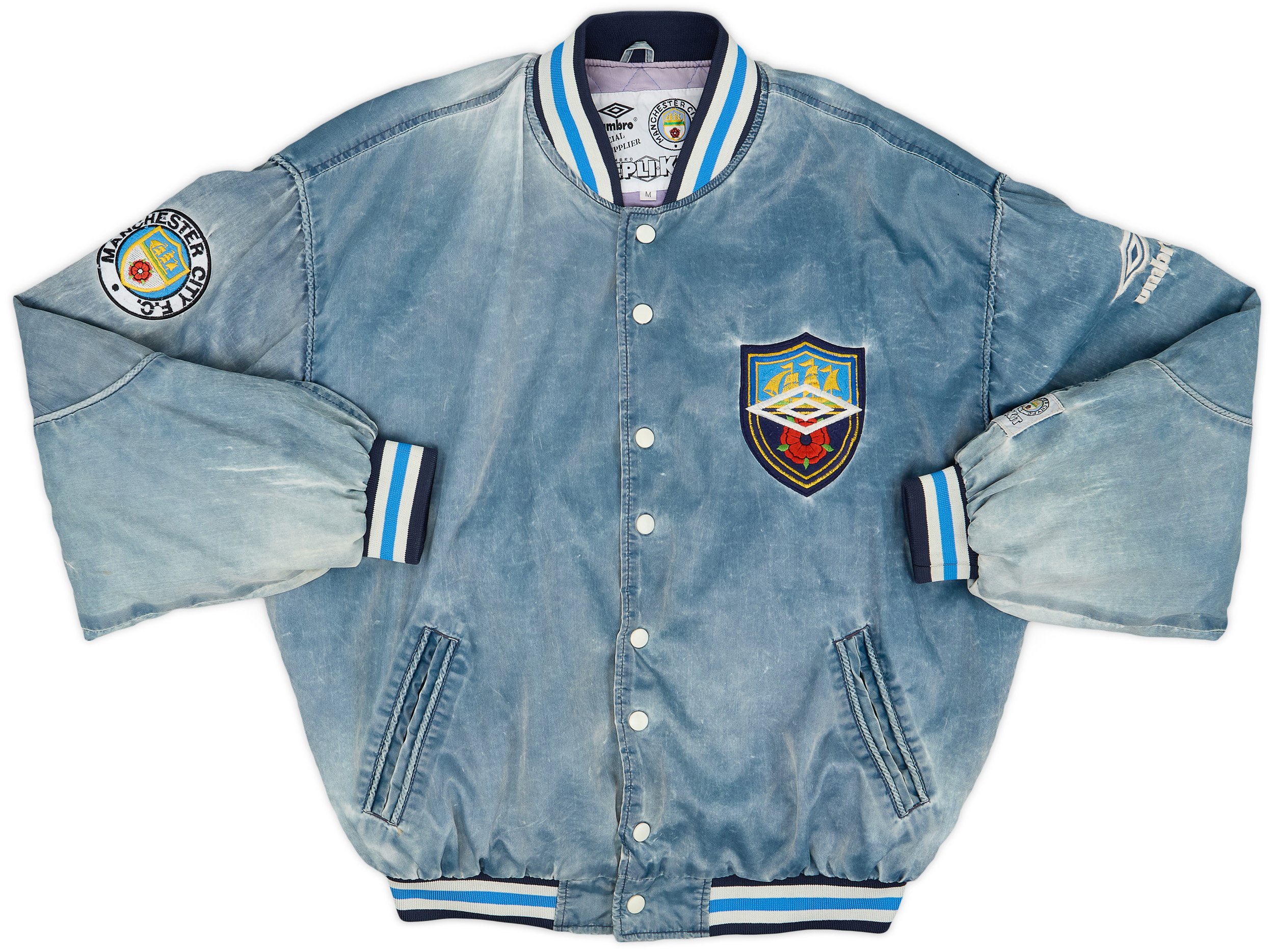 1990-92 Manchester City Umbro Bomber Jacket - 7/10 - (M