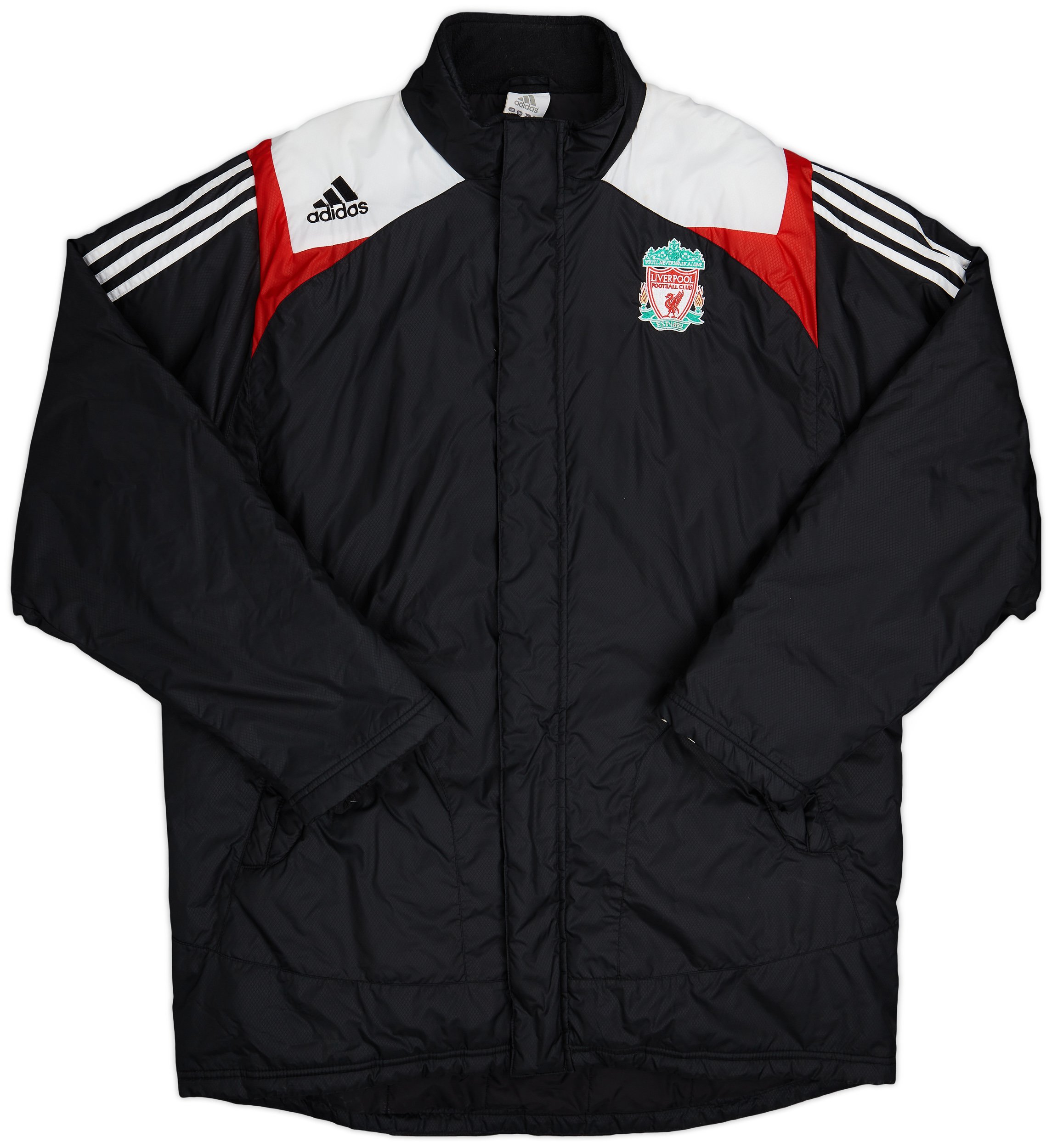 2007-08 Liverpool adidas Padded Bench Coat - 8/10 - (XL