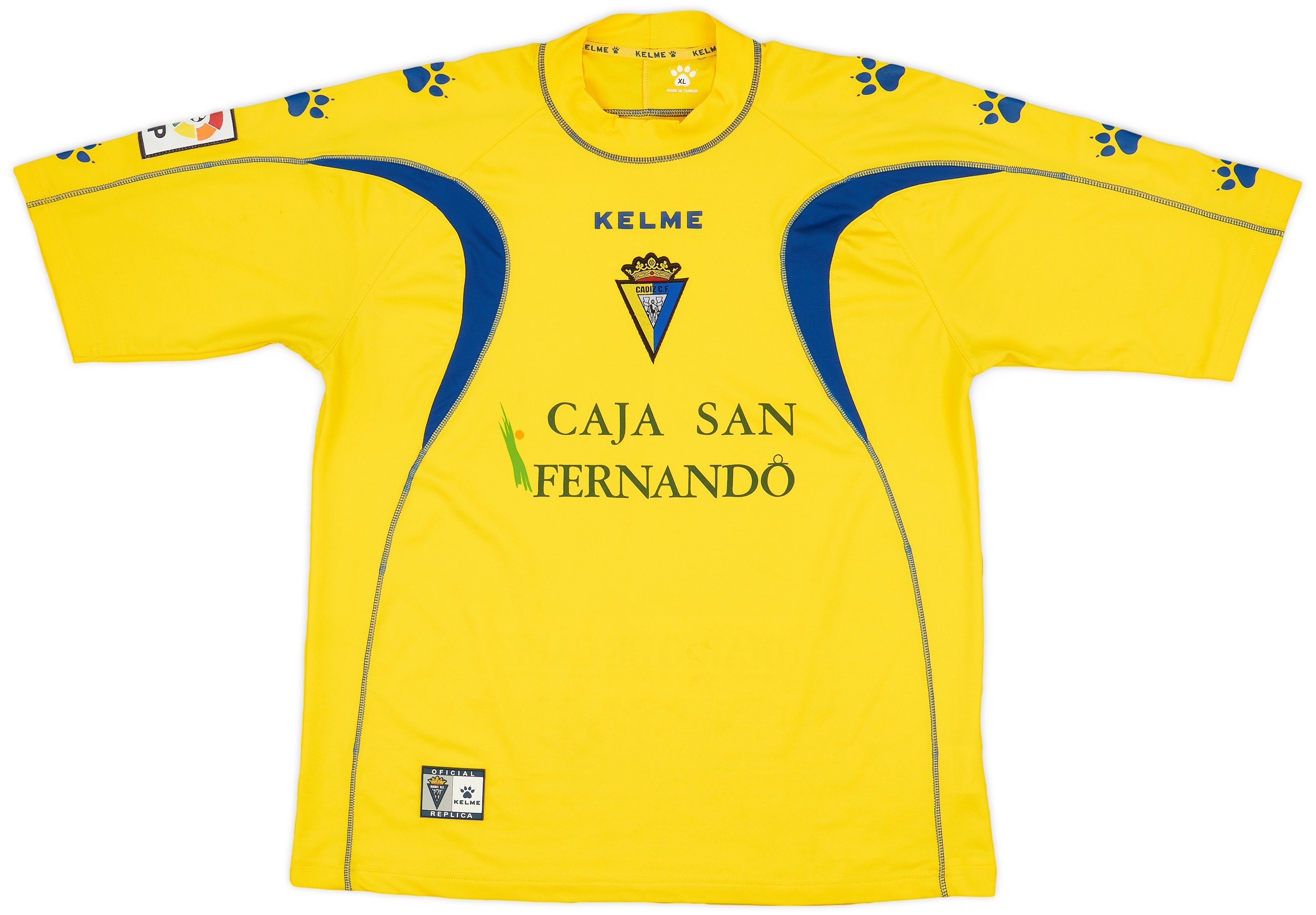 KELME カディスCF Cádiz CF サッカー ユニフォーム 黄色 Kelme Cadiz Mens SS Home Shirt 2005/06 | CDZH05243597used | FOOTY.COM