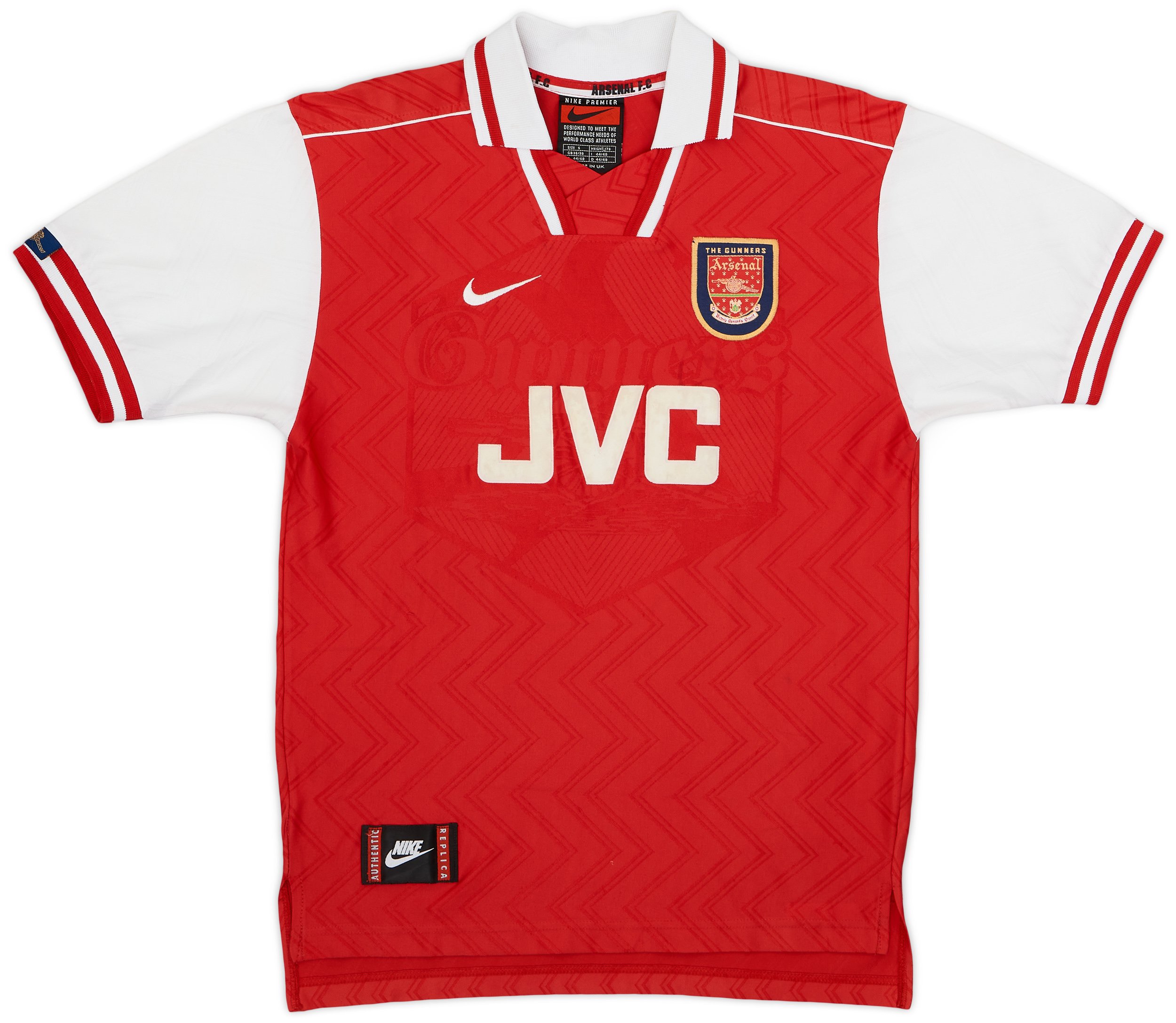 Nike Arsenal Mens SS Home Shirt 1996/98 | ARSH96-475 | FOOTY.COM