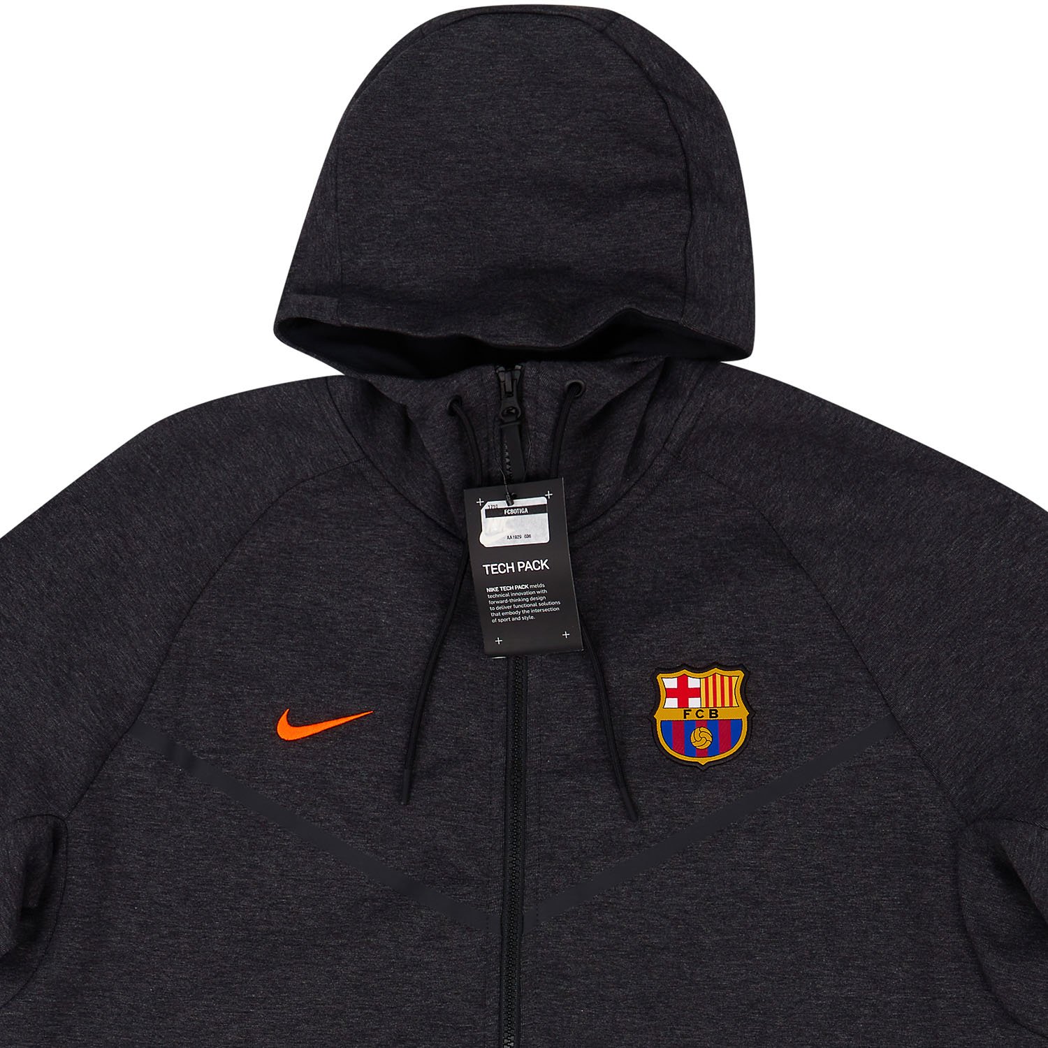 2017-18 Barcelona Nike Tech Fleece Hooded Jacket (XL)