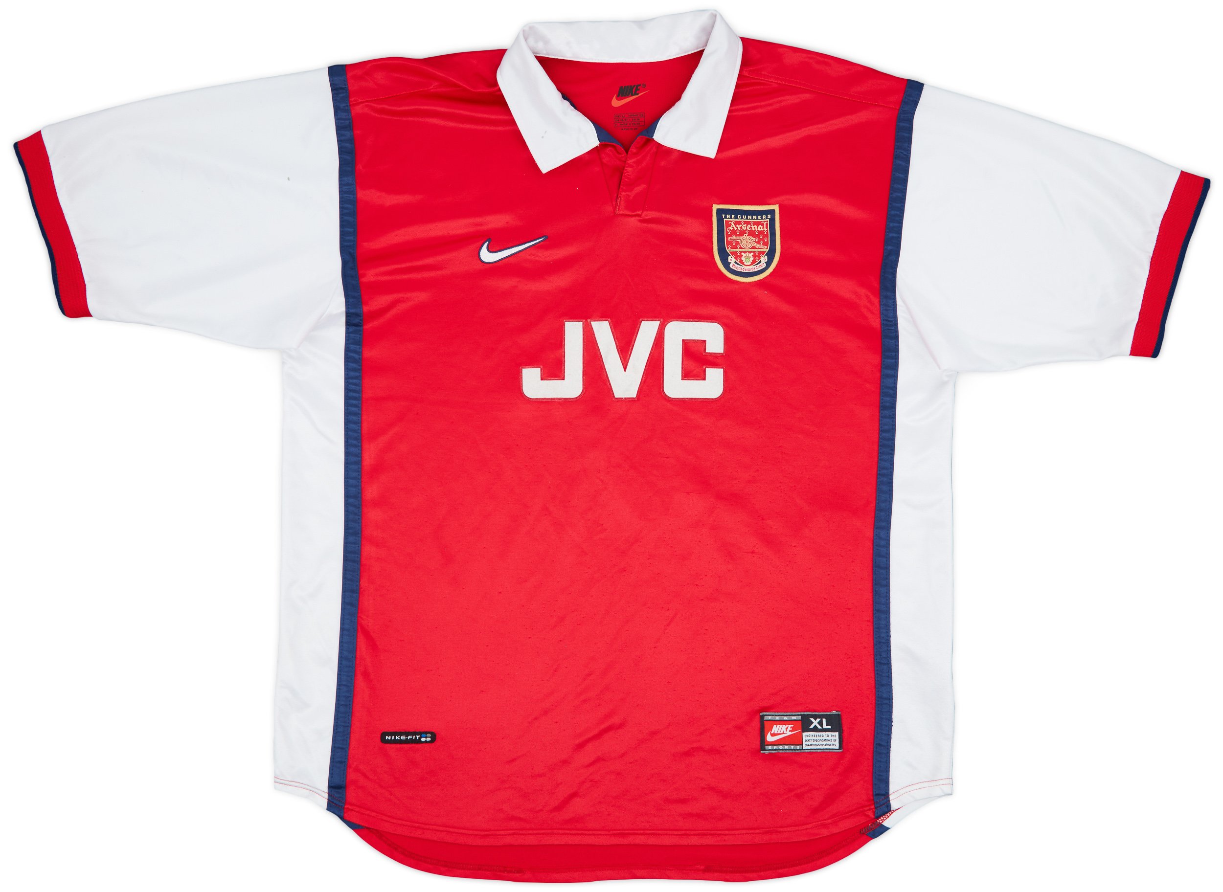 Nike Arsenal Mens SS Home Shirt 1998/99 | ARSH98-821 | FOOTY.COM