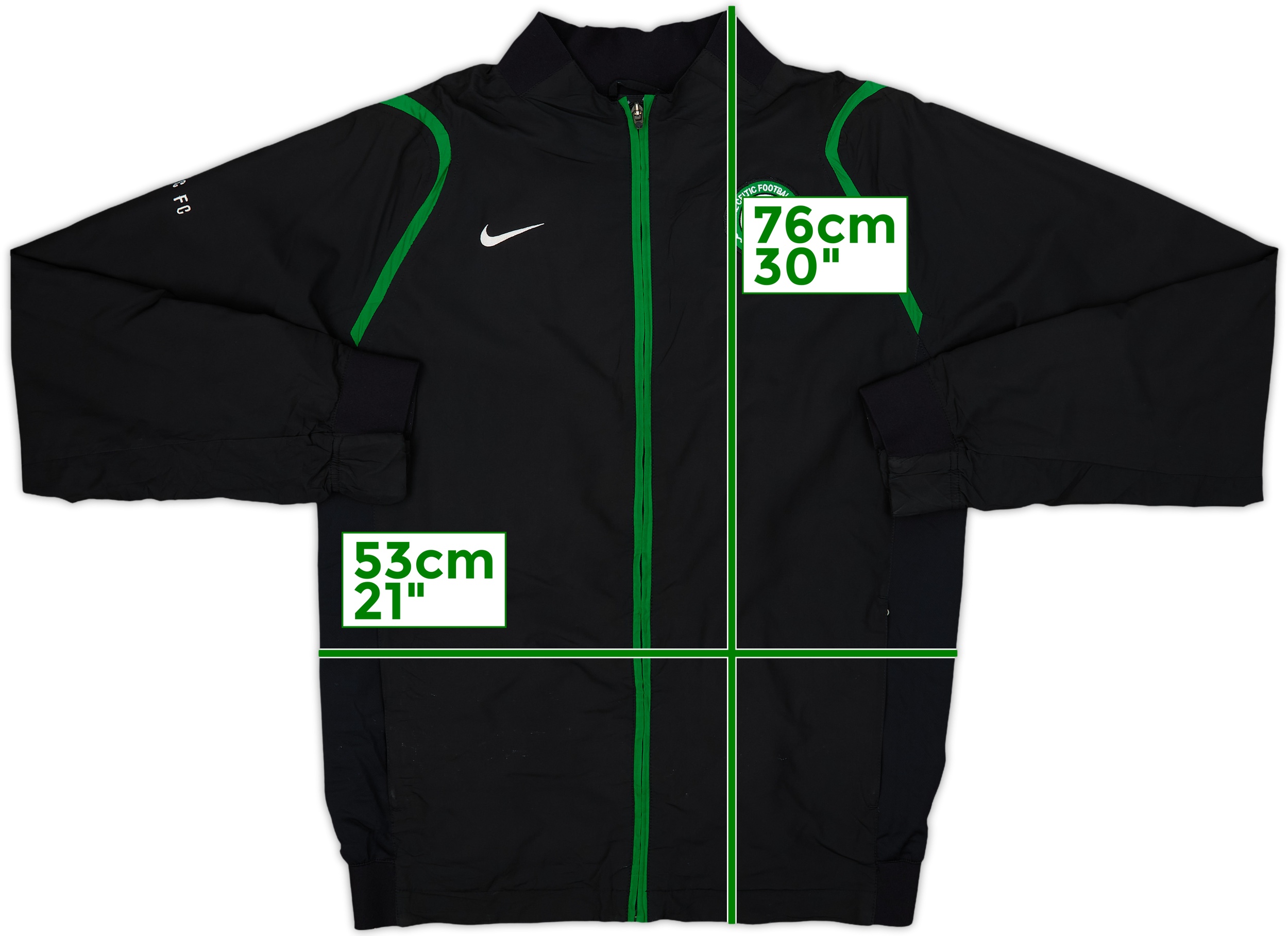 【レア】Nike サッカー　ジャージ 黒/緑/黄　ナイジェリア　上XL 下L 2006-07 Celtic Nike Track Jacket - 7/10 - (L) | CELJ06-218 | FOOTY.COM