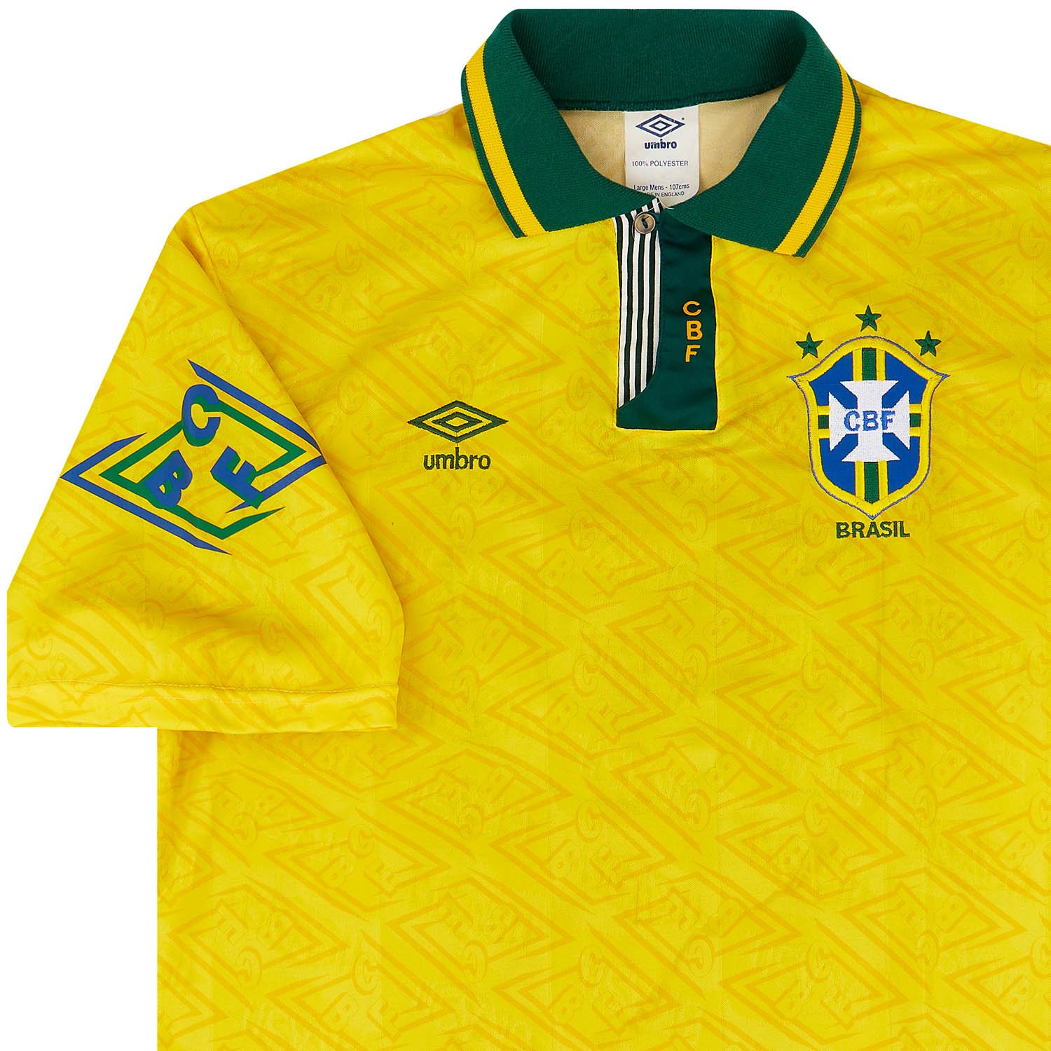 1992 Brazil Match Worn Home Shirt #19 (Evair) v USA