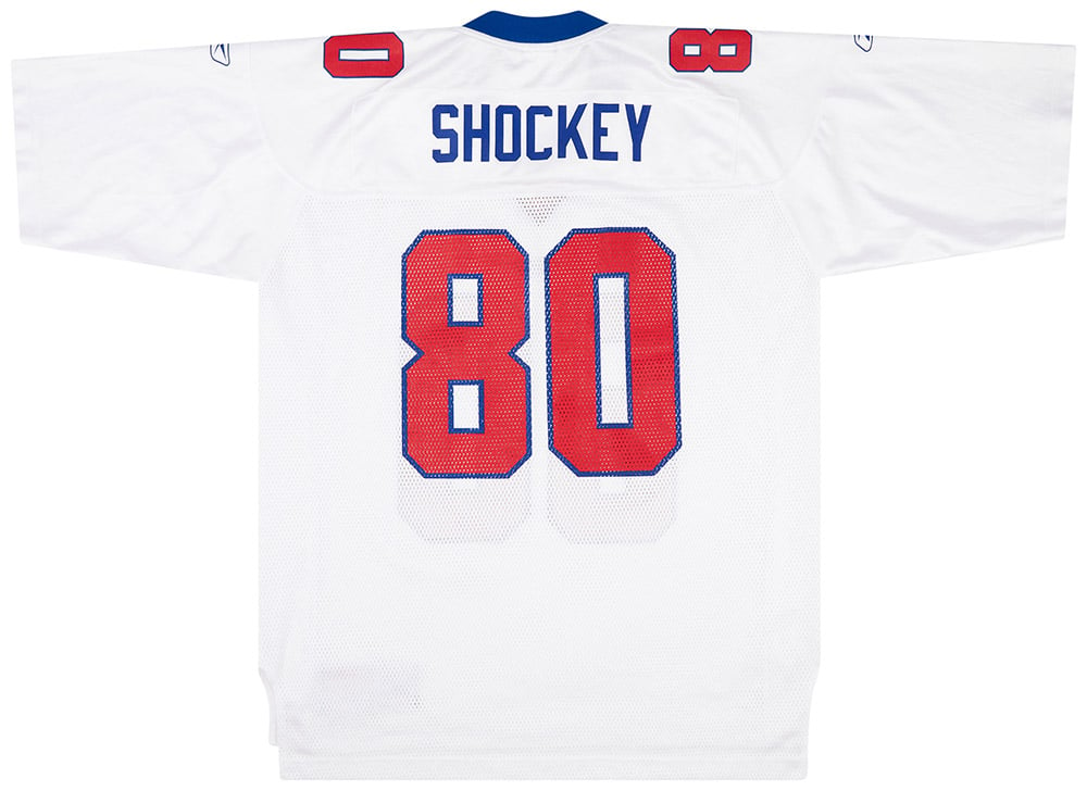 2002-04 New York Giants Shockey #80 Reebok On Field Away Jersey