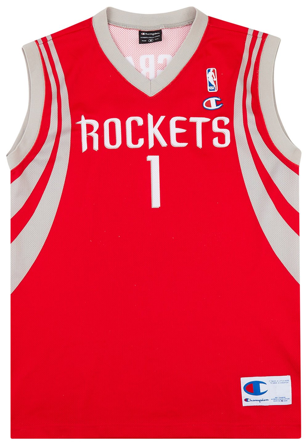 2004-10 Houston Rockets McGrady #1 Champion Home Jersey (Very Good) L