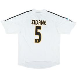 Real Madrid Zidane 5番ジャージ Zidane #5 Real Madrid 2005/2006 Retro Blue Short Sleeve