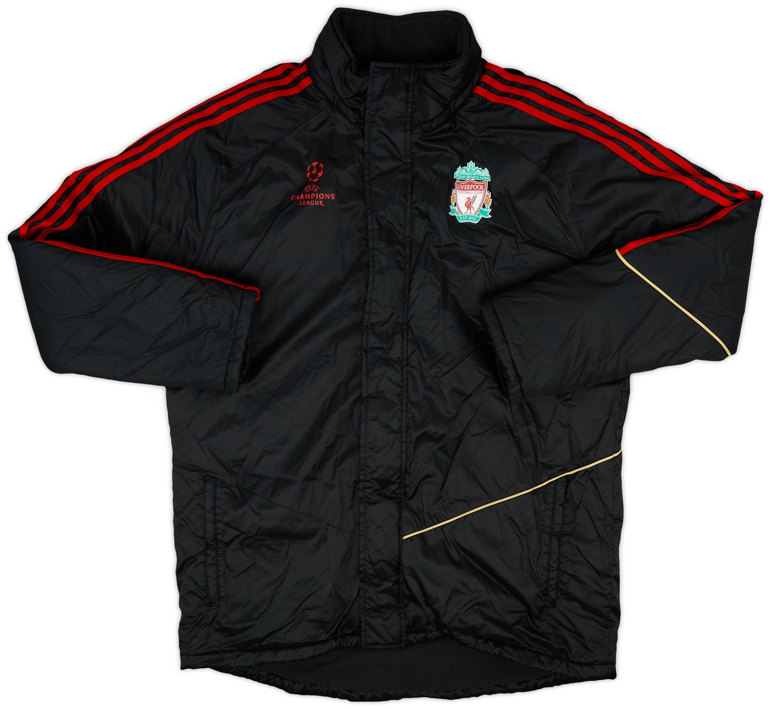 2009-10 Liverpool adidas CL Padded Bench Coat - 8/10 - (L/XL