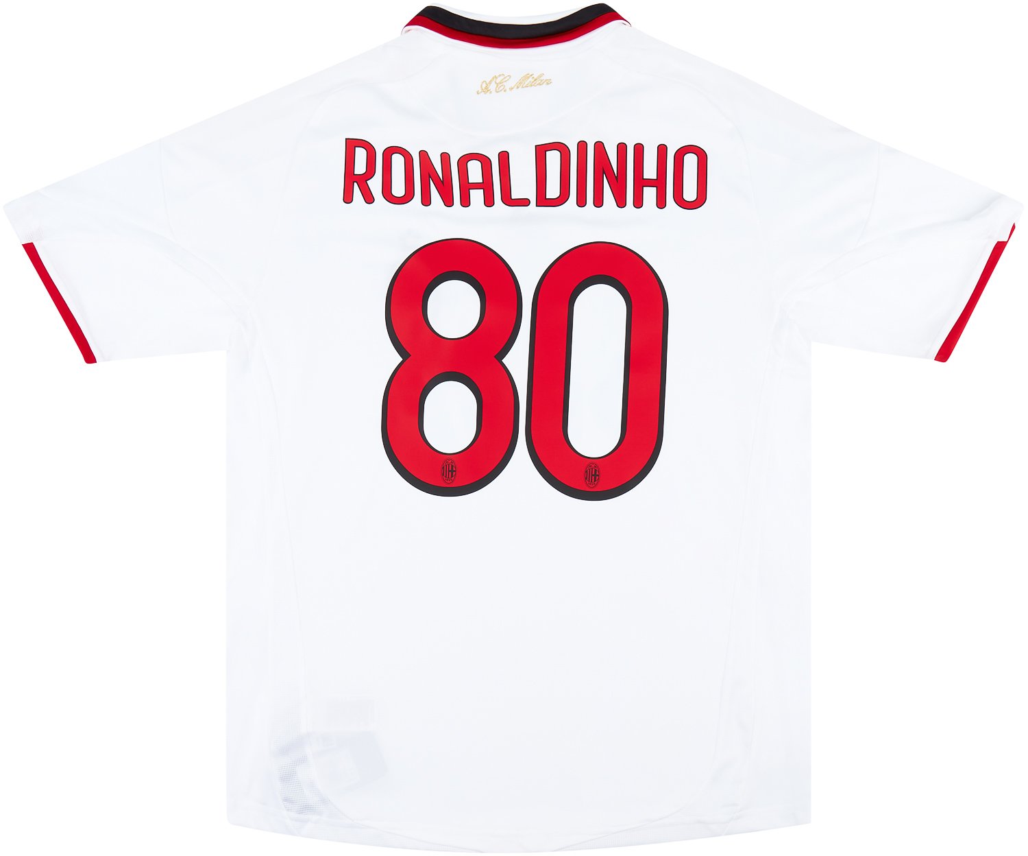 AC Milan 2009 2010 Ronaldinho 80 Home Shirt (Excellent) L
