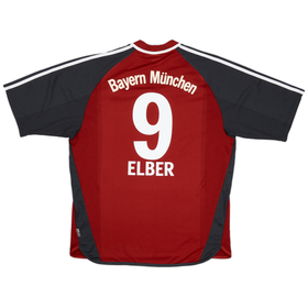 2001-02 Bayern Munich Home Shirt Elber #9 - 9/10 - (XL)