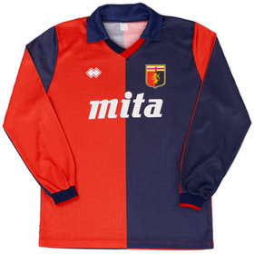 1990-91 Genoa Home L/S Shirt - 7/10 - (L)