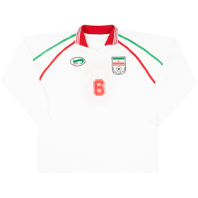 1999 Iran Match Worn Home L/S Shirt #6 (Hasheminasab) v Denmark