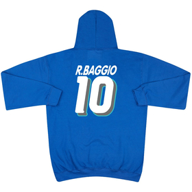 Roberto Baggio #10 1994 Italy Blue Graphic Hooded Top