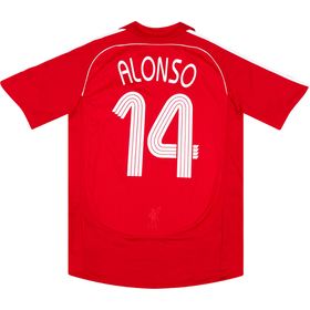 2006-08 Liverpool CL Home Shirt Alonso #14 (6/10) XXL