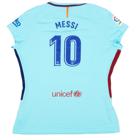 2017-18 Barcelona Away Shirt Messi #10 - 9/10 - (Women's XL)
