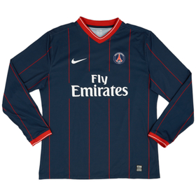 2009-10 Paris Saint-Germain Player Issue Home L/S Shirt - 8/10 - (XL)