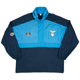 1994-96 Lazio Umbro 1/2 Zip Hooded Windbreaker Jacket - 6/10 - (XL)