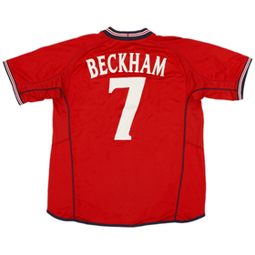2002-04 England Away Shirt Beckham #7 - 7/10 - (L)