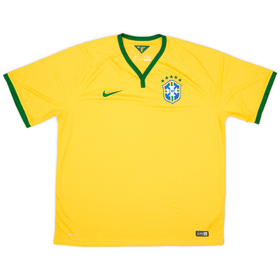 2014-15 Brazil Home Shirt - 9/10 - (XXL)
