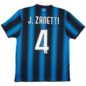 2010-11 Inter Milan Home Shirt J.Zanetti #4 - 5/10 - (L)