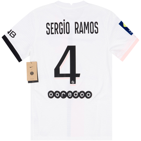 2021-22 Paris Saint-Germain Authentic Away Shirt Sergio Ramos #4 (S)
