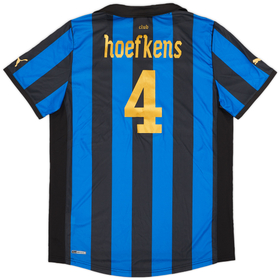 2011-12 Club Brugge Home Shirt Hoefkens #4 - 9/10 - (XL)