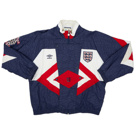 1990-92 England Umbro Track Jacket - 8/10 - (L)