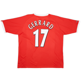 2001-03 Liverpool CL Shirt Gerrard #17 - 9/10 - (XL)