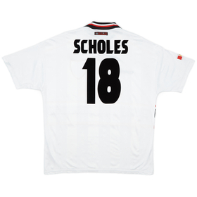 1997-99 Manchester United Away Shirt Scholes #18 - 6/10 - (XXL)